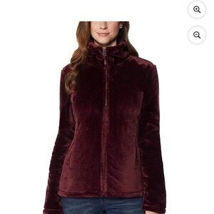 32 Degrees Women's Plush Faux Fur Full Zip Jacket S
